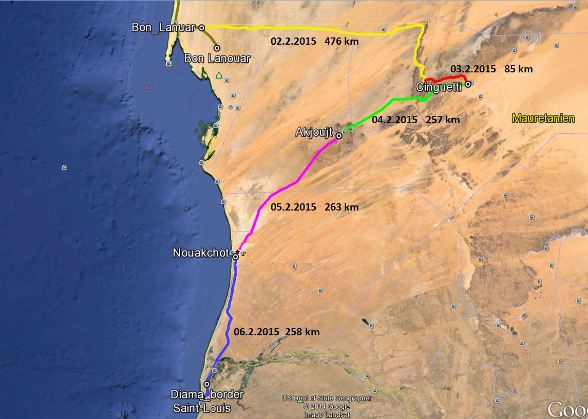 Dakar Routen Mauretanien